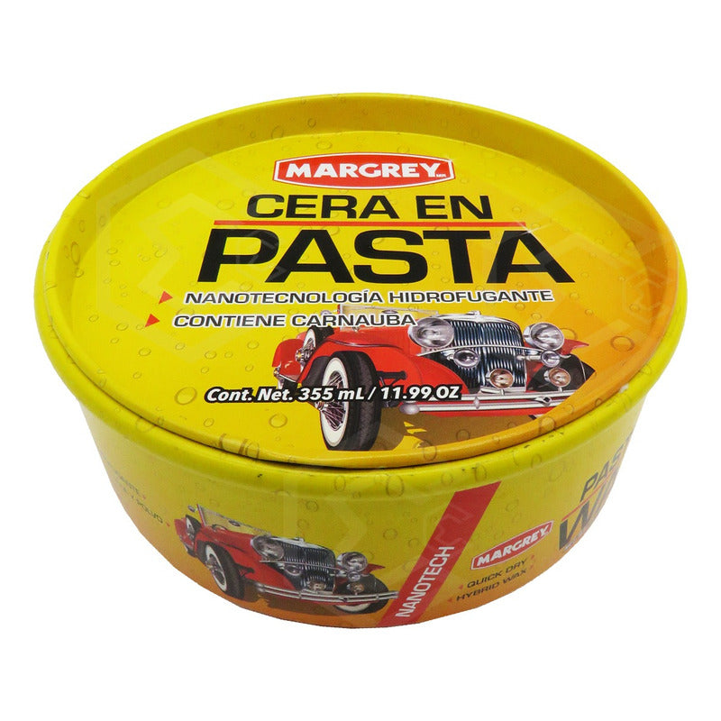 Cera Para Carro En Pasta Automotriz Margrey 355 Ml Carnauba