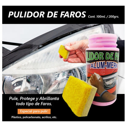2 Pulidor Para Faros Y Calaveras Excelente Acabado 200grs.