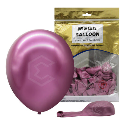 Bolsa 50 Globos Rosa Metálicos #10 Fiestas Y Bodas Latex