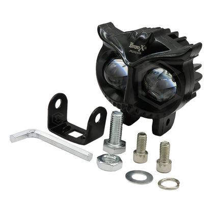 2 Faros Universal Búho 12 Hiperleds Blanco/azul 4 Funciones