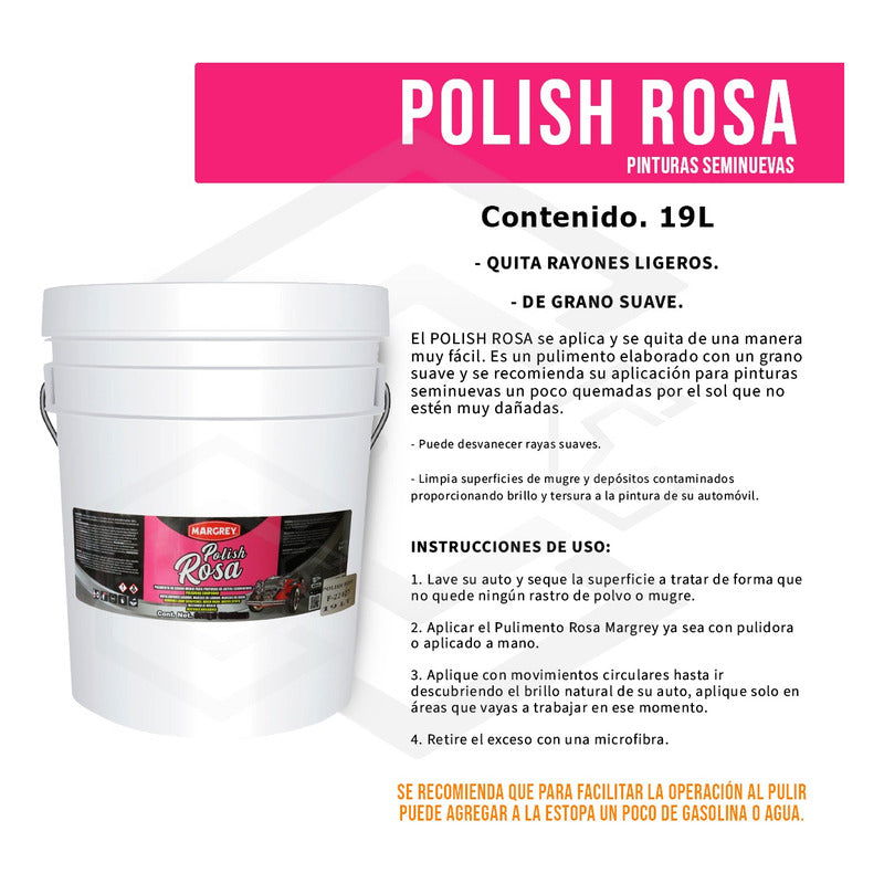 Cubeta Polish 19lt Blanco,rojo,rosa Alto Brillo A Elegir