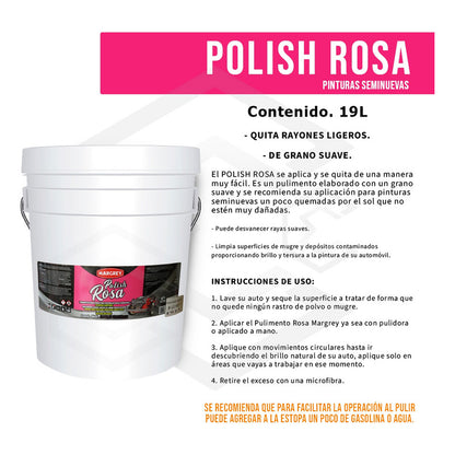 Cubeta Polish 19lt Blanco,rojo,rosa Alto Brillo A Elegir