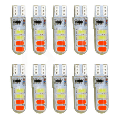 Kit 5 Pares Focos De Pellizco T10 8 Leds Estrobo En Codigo
