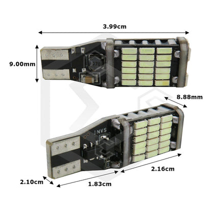 2 Foco De Pellizco Led T15 W16w T16 921 Canbus Para Reversa