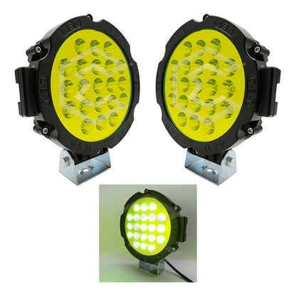 Faro Cree Redondo Universal 21 Led Blanco/ambar Fijo 7'' 24v