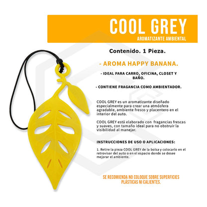 Aromatizante Margrey 2pza Auto Casa Ambiental Cool Grey Hoja