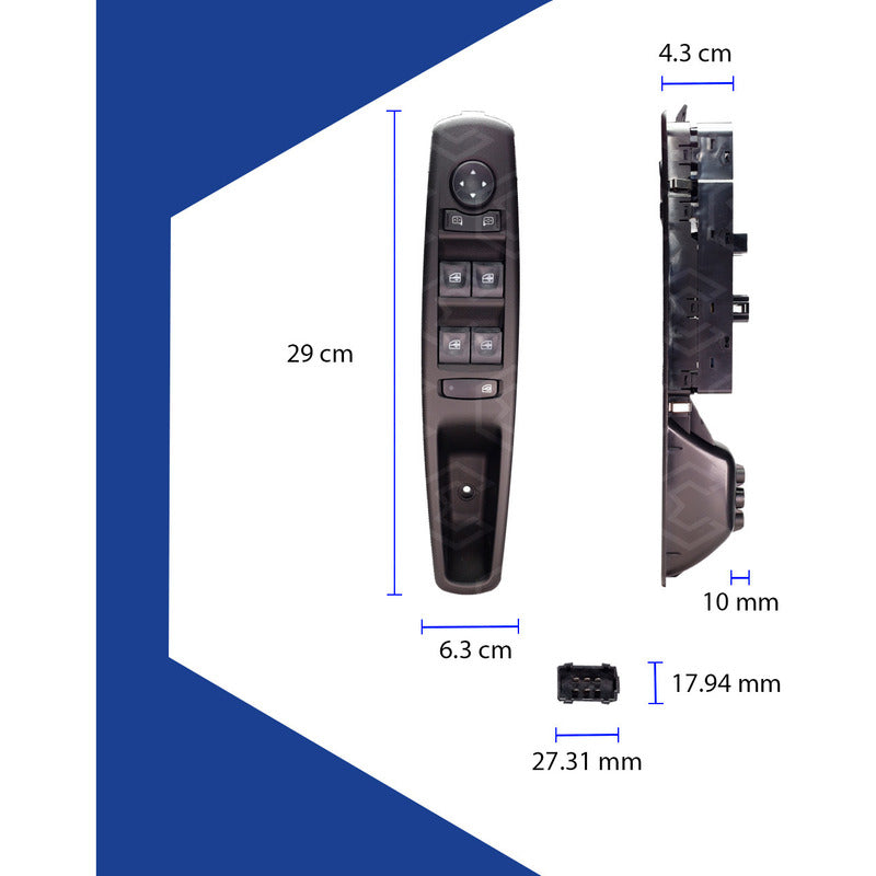Switch Control Maestro Cristales Ventanillas Renault Fluence