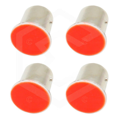 4 Focos 1156 1157 Led Cob Cuarto Stop Direccional Reversa