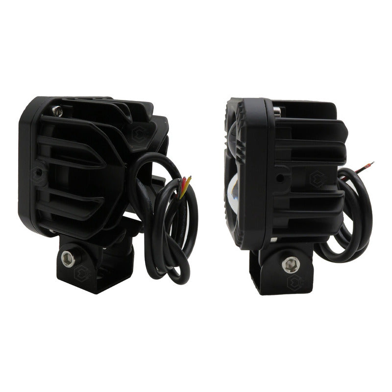 Faros Cuadrados Blanco/ámbar Fijo 15 Led 30w 6500lm 12-24v