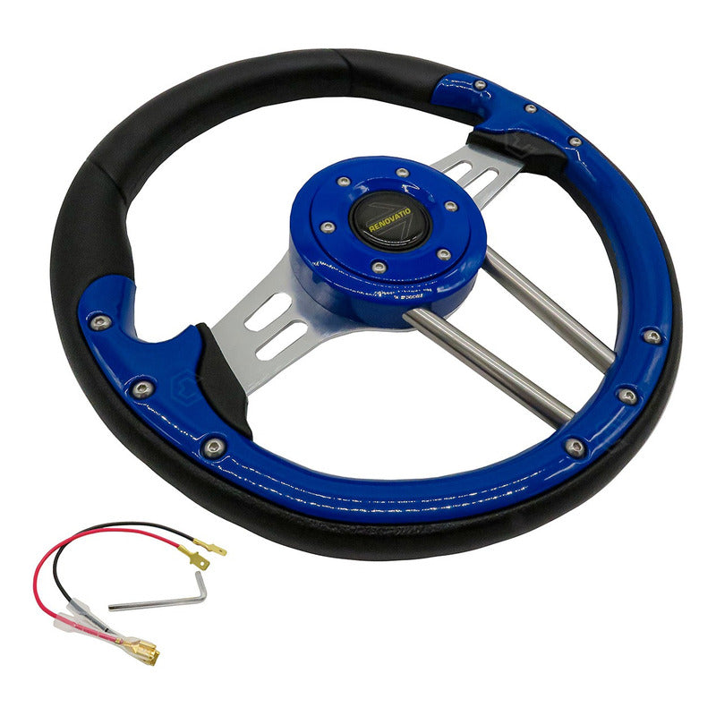 Volante Deportivo Universal De Metal Brazos Con Ranuras