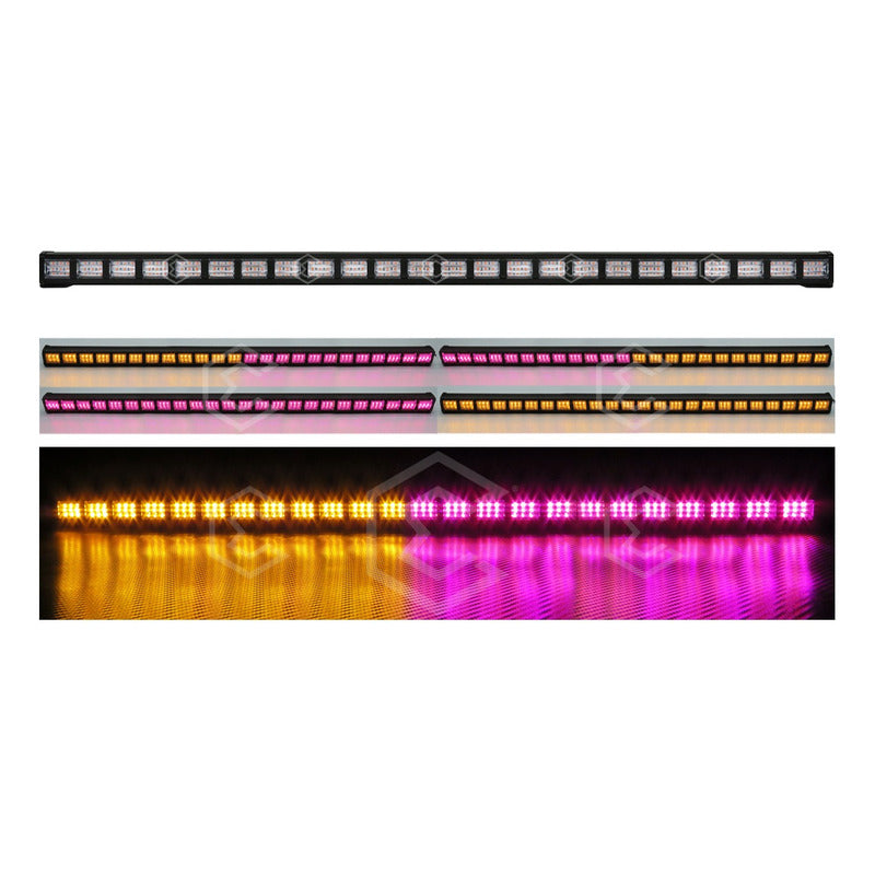 Barra 432 Led 19 Funciones 24 Módulos Bicolor Estrobo 12-24v