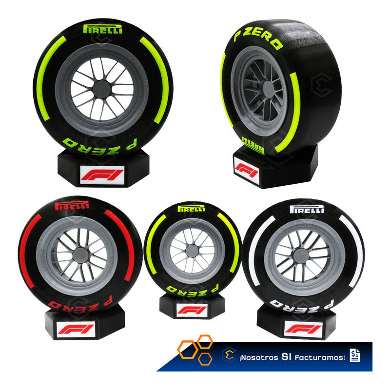 Llanta Fórmula 1 Pirelli P Zero Decorativa 19cm Impresión 3d
