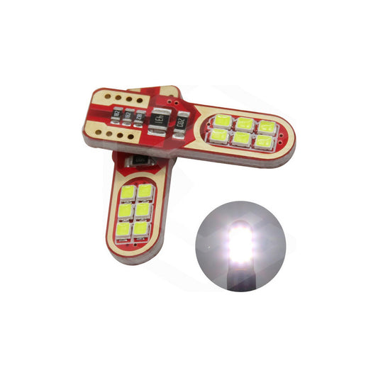 Par De Focos De Pellizco 12 Led 3030  Canbus T10 12v Blanco