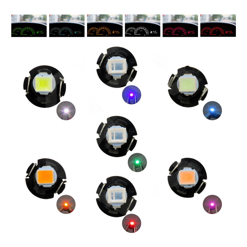 Kit 4 Focos Led T3 T4.2 T4.7 Clúster Para Tablero Fija 12v
