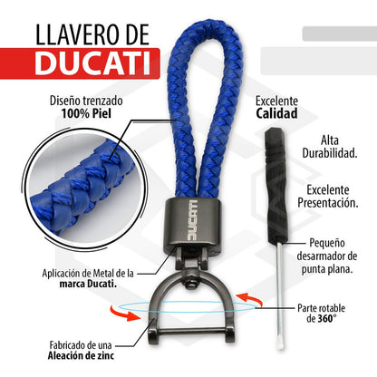 Llavero Para Moto Ducati 100% Piel Monster Diavel Panigale