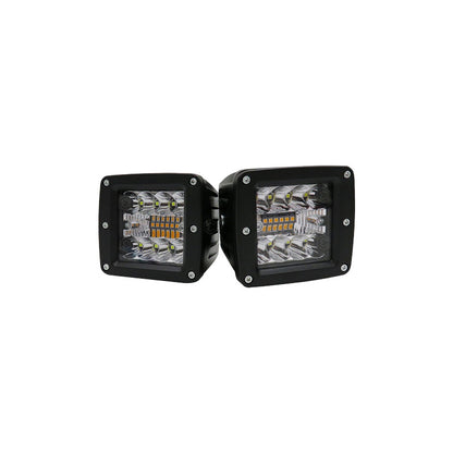 Faros 14 Led Auto Moto 5 Funciones 11000lm Bicolor 12-24v