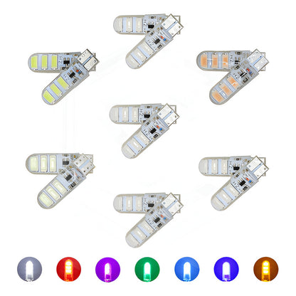 Par De Focos Pellizco Gel T10 Fijo + Estrobo 6 Leds Canbus