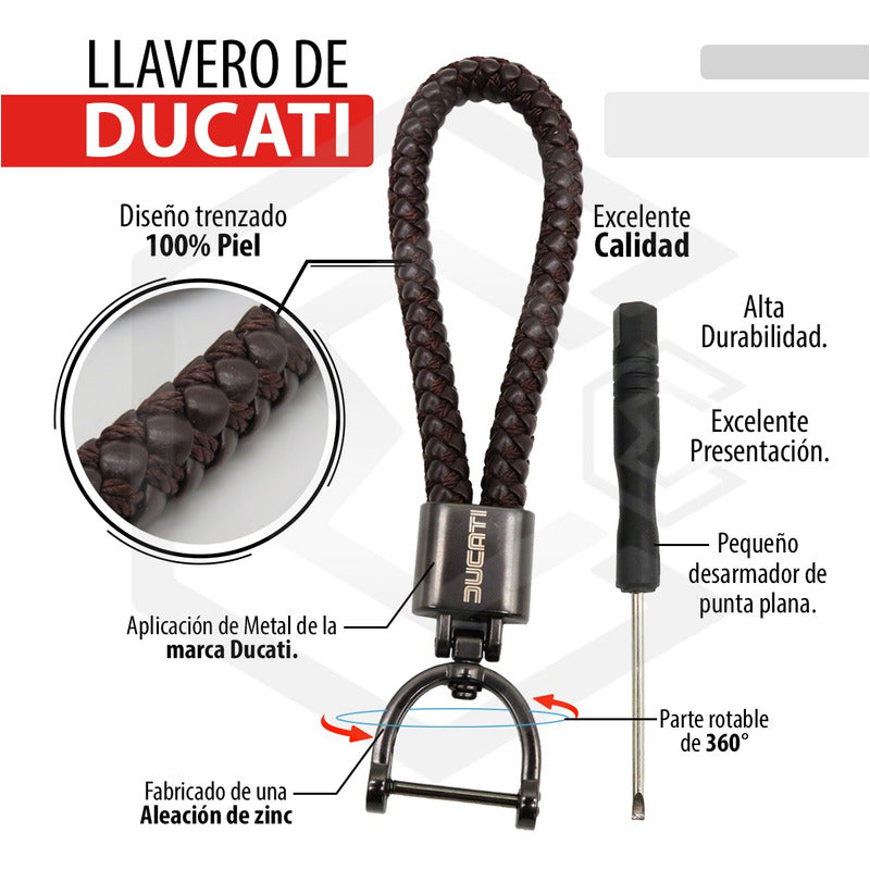 Llavero Para Moto Ducati 100% Piel Monster Diavel Panigale