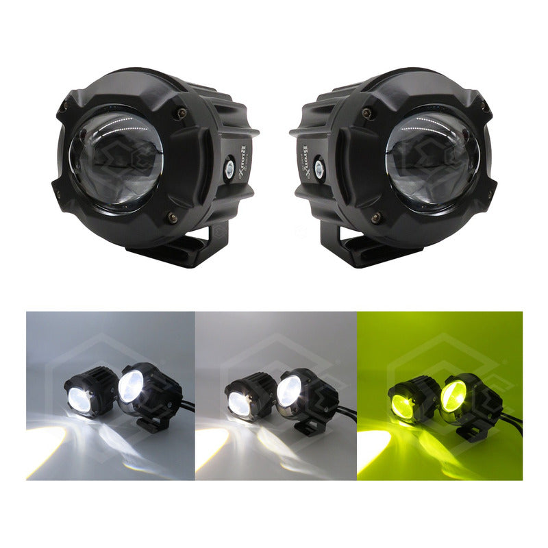 Faros Redondo Empotrable Bicolor 5500lm 6 Hiperled C/lup