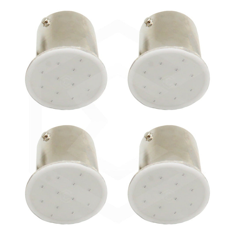 4 Focos 1156 1157 Led Cob Cuarto Stop Direccional Reversa