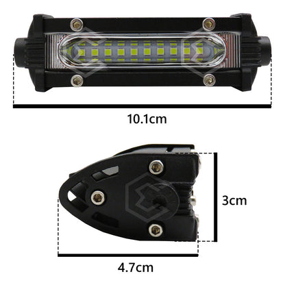 Par Faros Barra Mini 10 Leds Luz Blanca Fija 4'' PuLG 10-30v