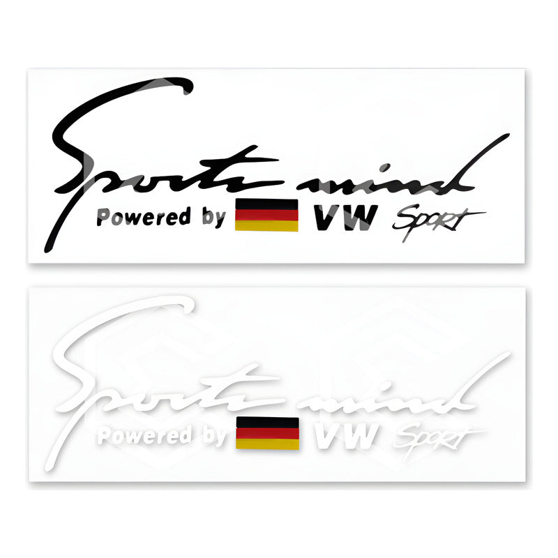 Calcomanía Sport Mind Vw Sticker Vinil Auto Moto 25cm X 10cm