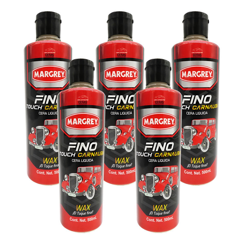 5 Cera Liquida Para Auto Carnauba Fino Touch 500ml Margrey