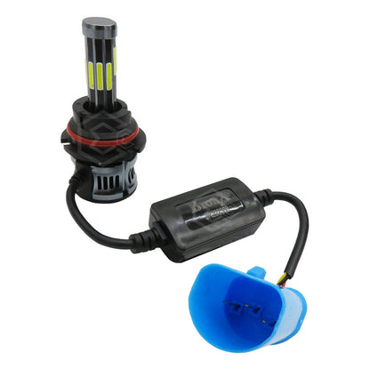 Kit Focos 9007 Led Cob 10 Caras Ventilador Alta Y Baja 360° 9007