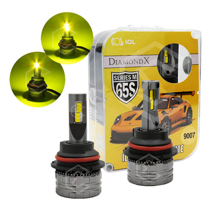 2 Focos 24led Csp Ambar 9007 M65s Ventilador Alta Y Baja 30w 9007 Ambar