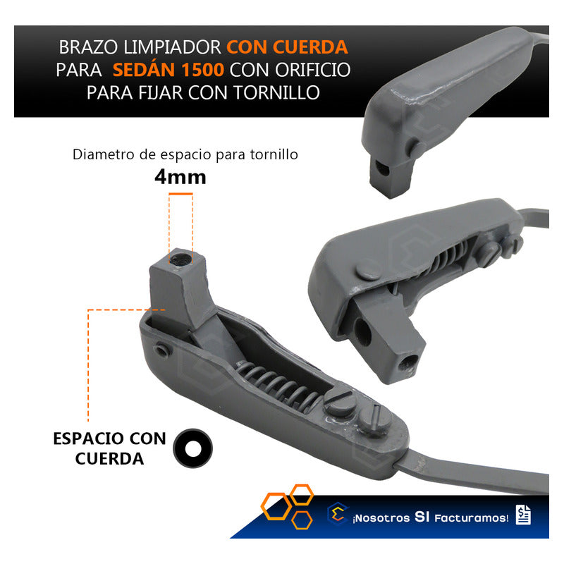 Brazo Limpiador Accesorios Vw Sedan Vocho 1500 (gris)