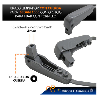 Brazo Limpiador Accesorios Vw Sedan Vocho 1500 (gris)