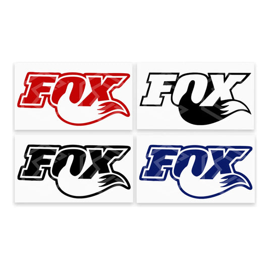 10calcomanía Fox Zorro Rojo Letras Sticker Vinil Auto 12cm