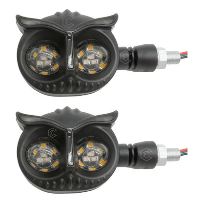 2 Faros Direccionales Universal 26 Leds Búho Moto Tricolor