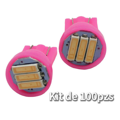Kit 100 De Focos De Pellizco 3 Leds Grande Super Potente