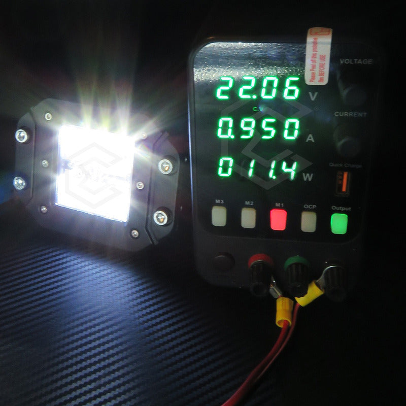 2 Faros Empotrable Fascia 14 Led Blanco O Ambar Fijo 12-24v