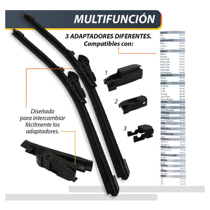 Pluma Limpiaparabrisa Tipo Banana Auto Camión Varias Medidas