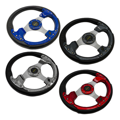 Volante Deportivo Universal De Metal Con 9 Pernos 320mm
