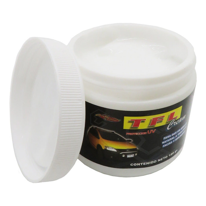 5 Crema Abrillantadora Tablero Facia Moldura Protección 180g Blanco