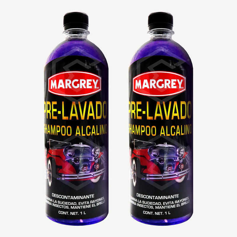 Dúo De Shampoo Alcalino Margrey Prelavador Líquido 1l