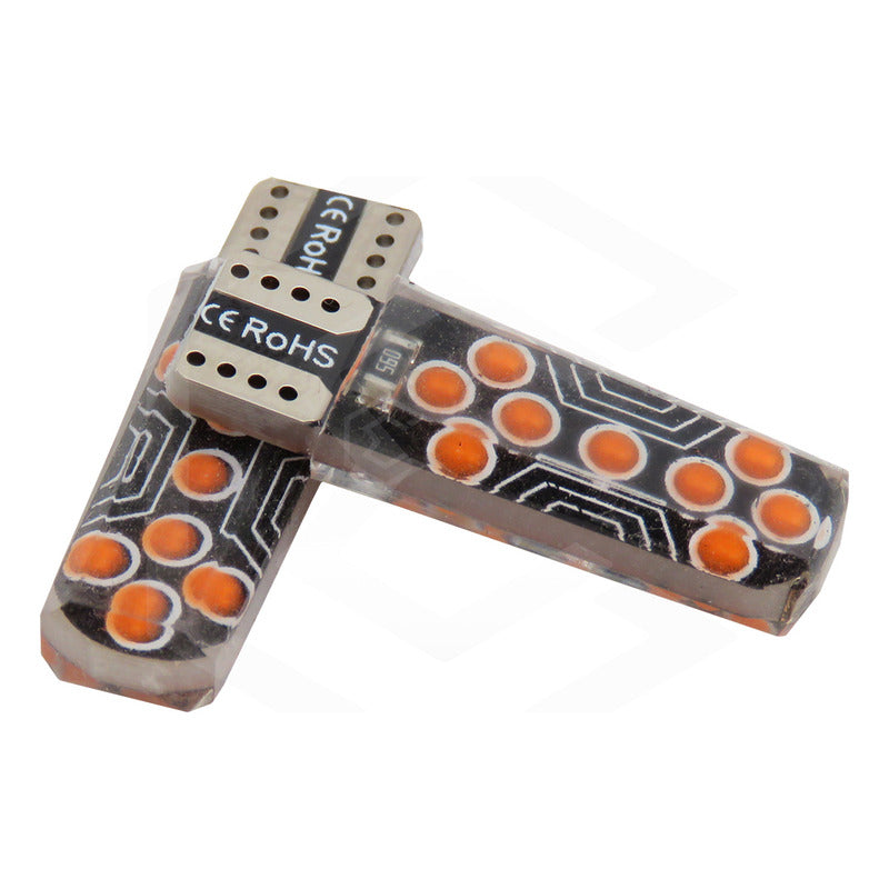 Par De Focos De Pellizco T10 18 Leds Cob Gel Alta Potencia
