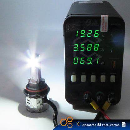 2 Focos 9007 48 Led Csp Nitrogeno Zinc Alta Y Baja 22,000lm 9007