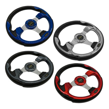 Volante Deportivo Universal De Metal Con Acabado Gloss 32cm