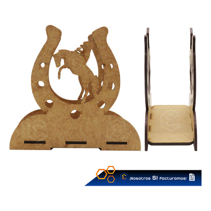 Kit 15 Servilletero Vaquero Jinete Recuerdos 12cm 3mm Mdf Jinete