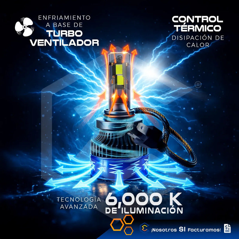 Kit 2 Focos 48 Leds Canbus Ventilador Alta Baja 36000lm 107w H4