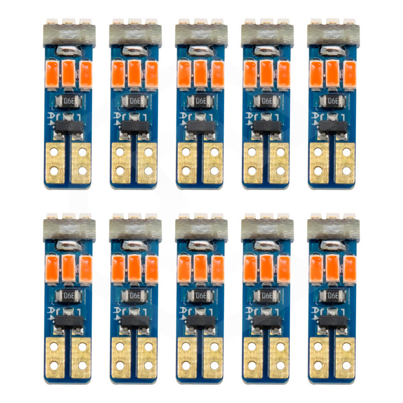 Kit 10 Focos De Pellizco T5 9 Hiper Leds Cluster 2721 1w 12v
