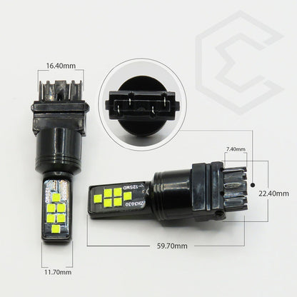 2 Focos 12 Led Canbus Cuarto Stop 12-24v 1156 57 3157  7507
