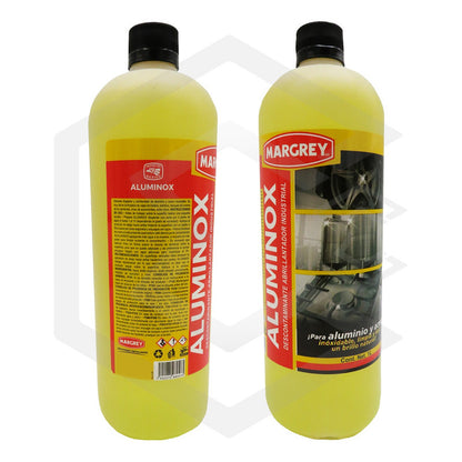 2 Abrillantador Para Aluminio Acero Margrey Aluminox 1 L Amarillo