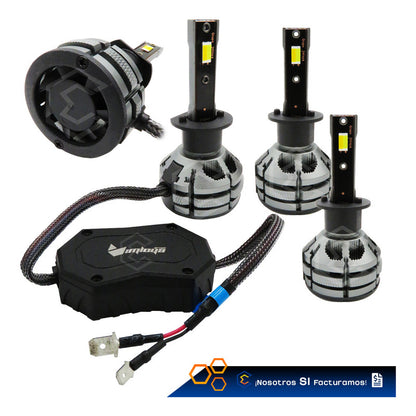 2 Focos Led H1 Ventilador Alta Baja Tricolor 18,000lm 12-24v H1