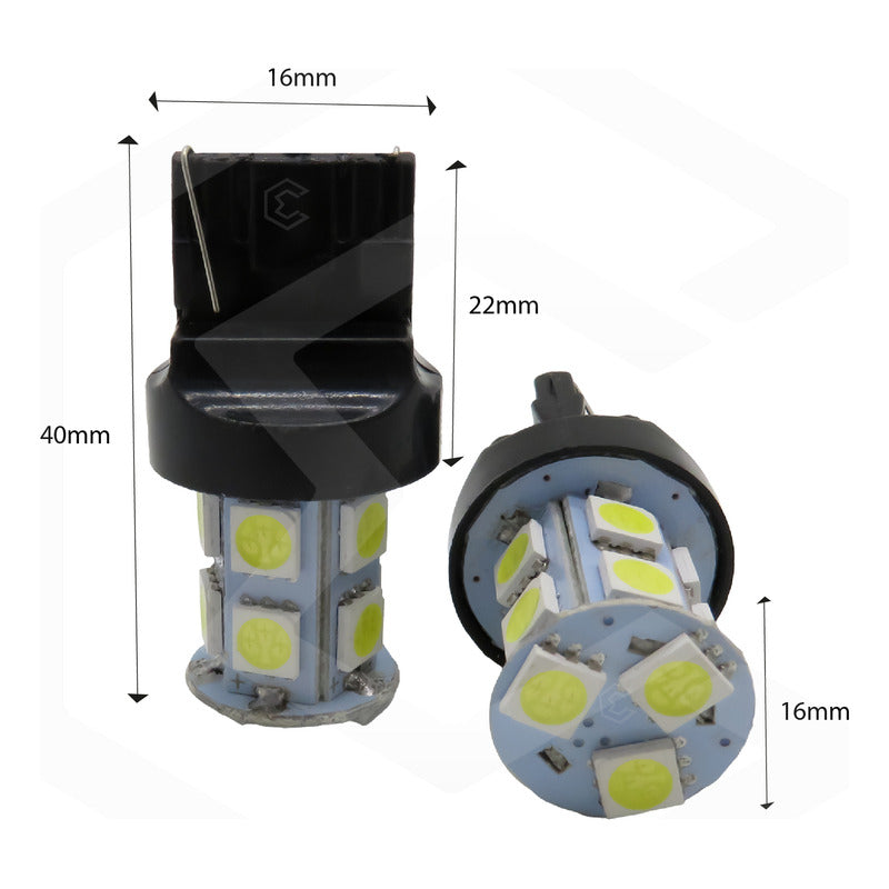 2 Focos 1157 1156 1176 3157 7440 7443 13 Leds  Estrobo 12v