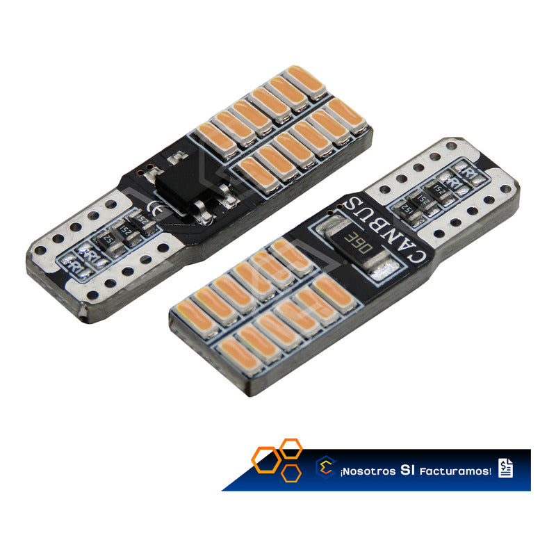 Kit 10 Focos Pellizco 24 Leds Con Canbus Alta Intensidad 12v